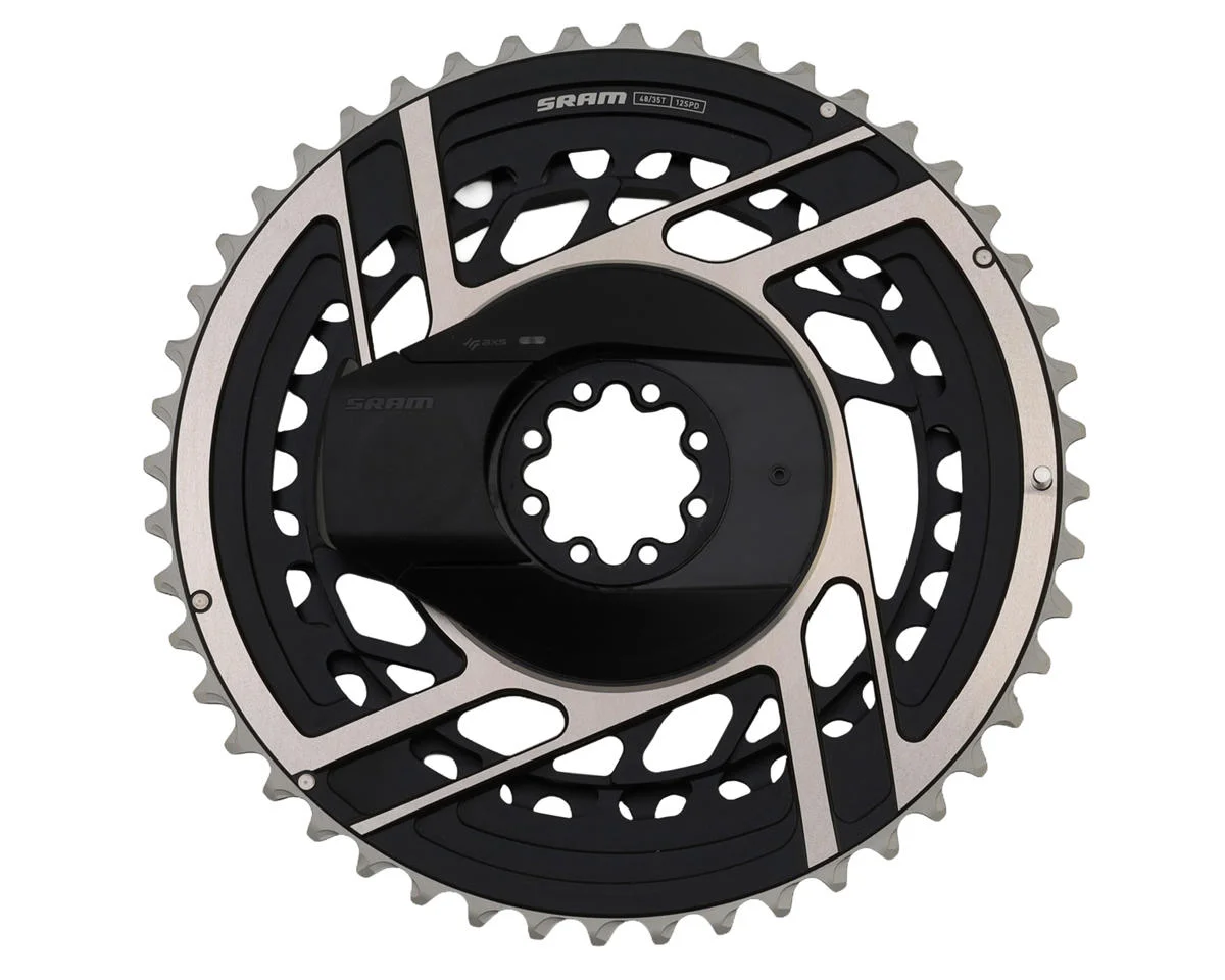 SRAM RED AXS Chainring Power Meter Kit (Black/Silver) (2 x 12 Speed) (E1) (Inner & Outer) (48/35T) (Direct Mount)